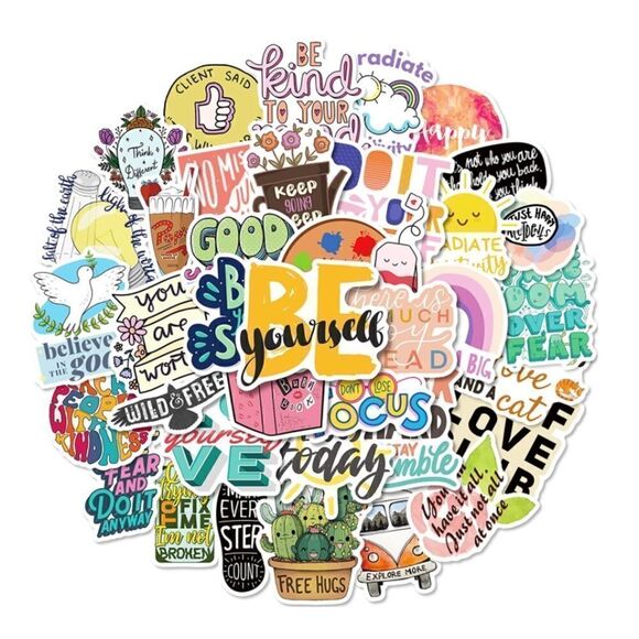 50pc Vinyl Sticker Set  - Picture 1 of 4